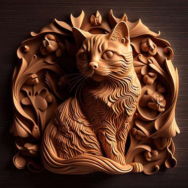 3D model Meow cat famous animal (STL)